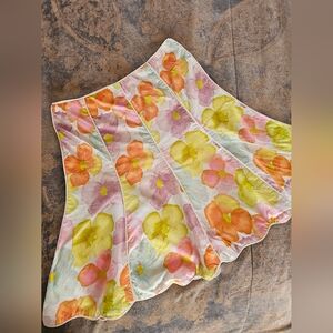 Floral Frenzy Pansy Skirt 100% Cotton